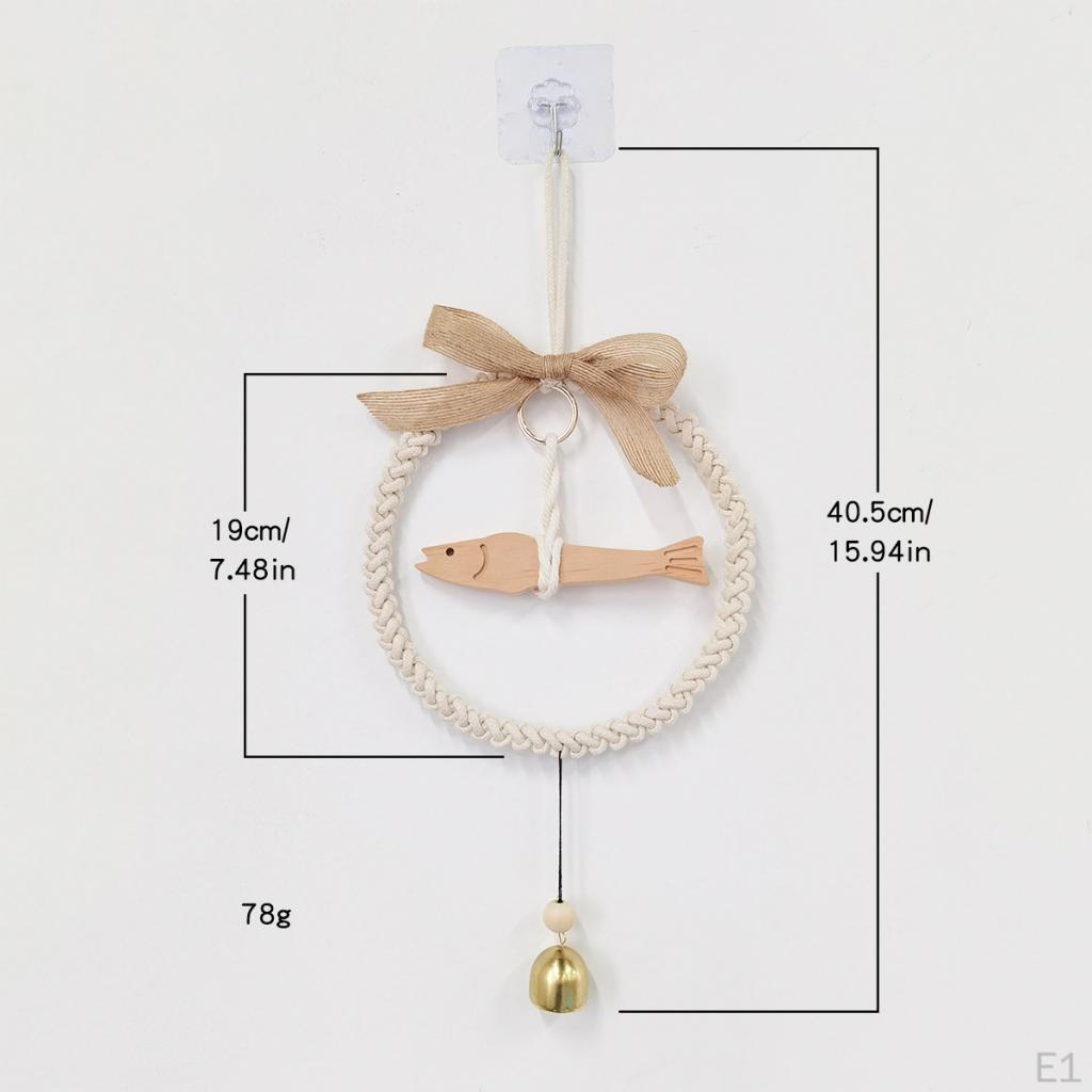 Macrame Wall Hanging Chic Ornament Art for Wedding Home Nursery Fish