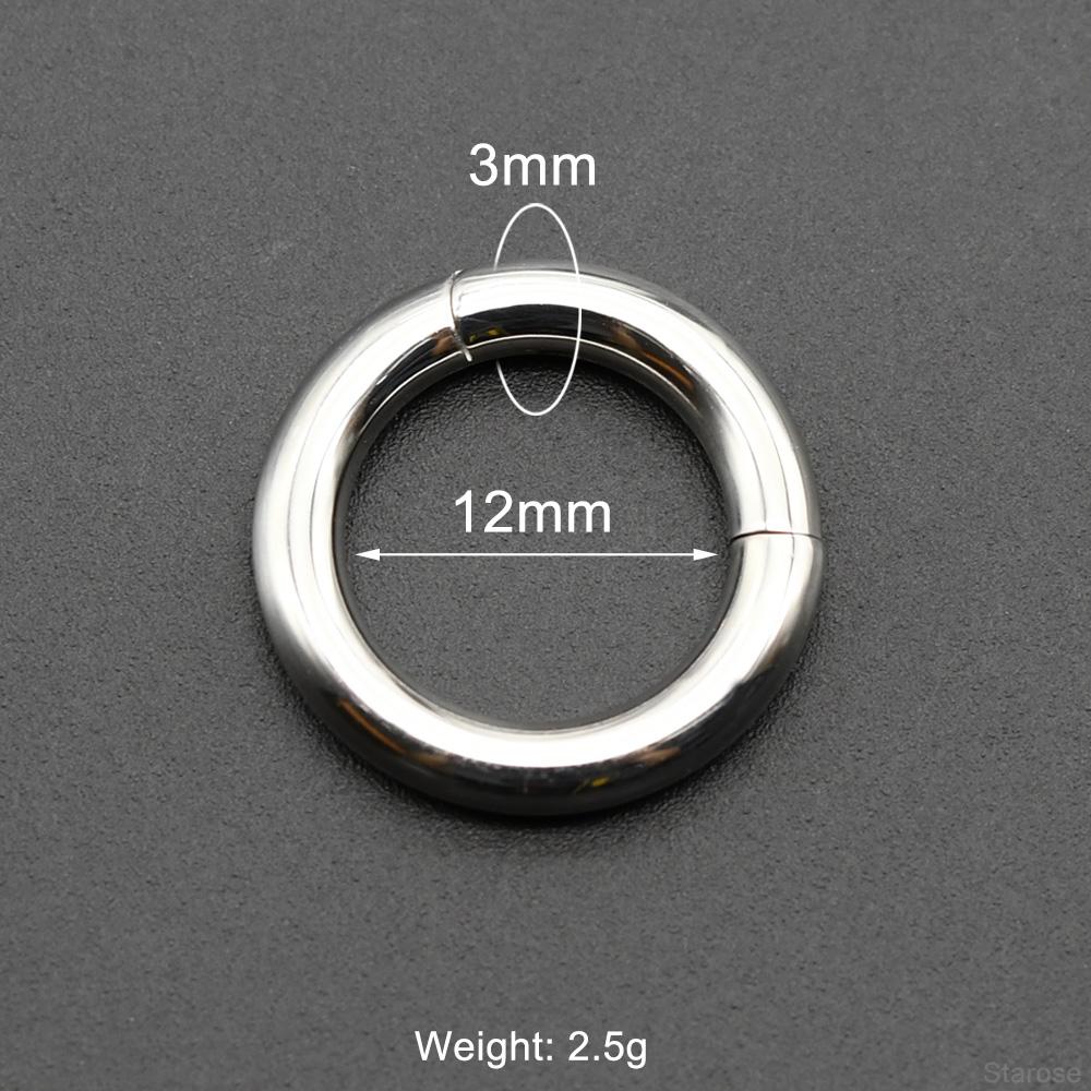 Glatte Scharnier-Segment-Creole aus Edelstahl 00G Große Größe Septum Clicker BCR PA Piercing Nasenring Ohrdehner Gewichte