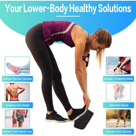 Squat Wedge and Slant Board for Calf Stretching, Foot Stretcher for Physical Therapy, Calf Stretcher for Improving Mobility Balance and Strength