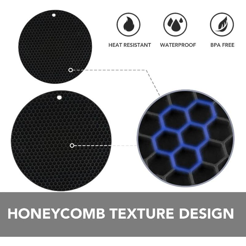 Silicone Trivet Mats Heat Resistant Pot Holders Multipurpose Non-Slip Pads for Kitchen Potholders Dishers Jar Open