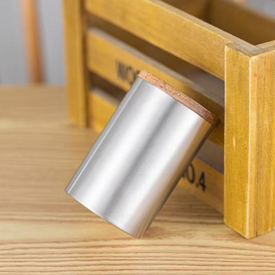 New 304 Stainless Steel Tea Canister Mini Durable Coffee Storage Tins Can Universal Powder Canister for Matcha Powder