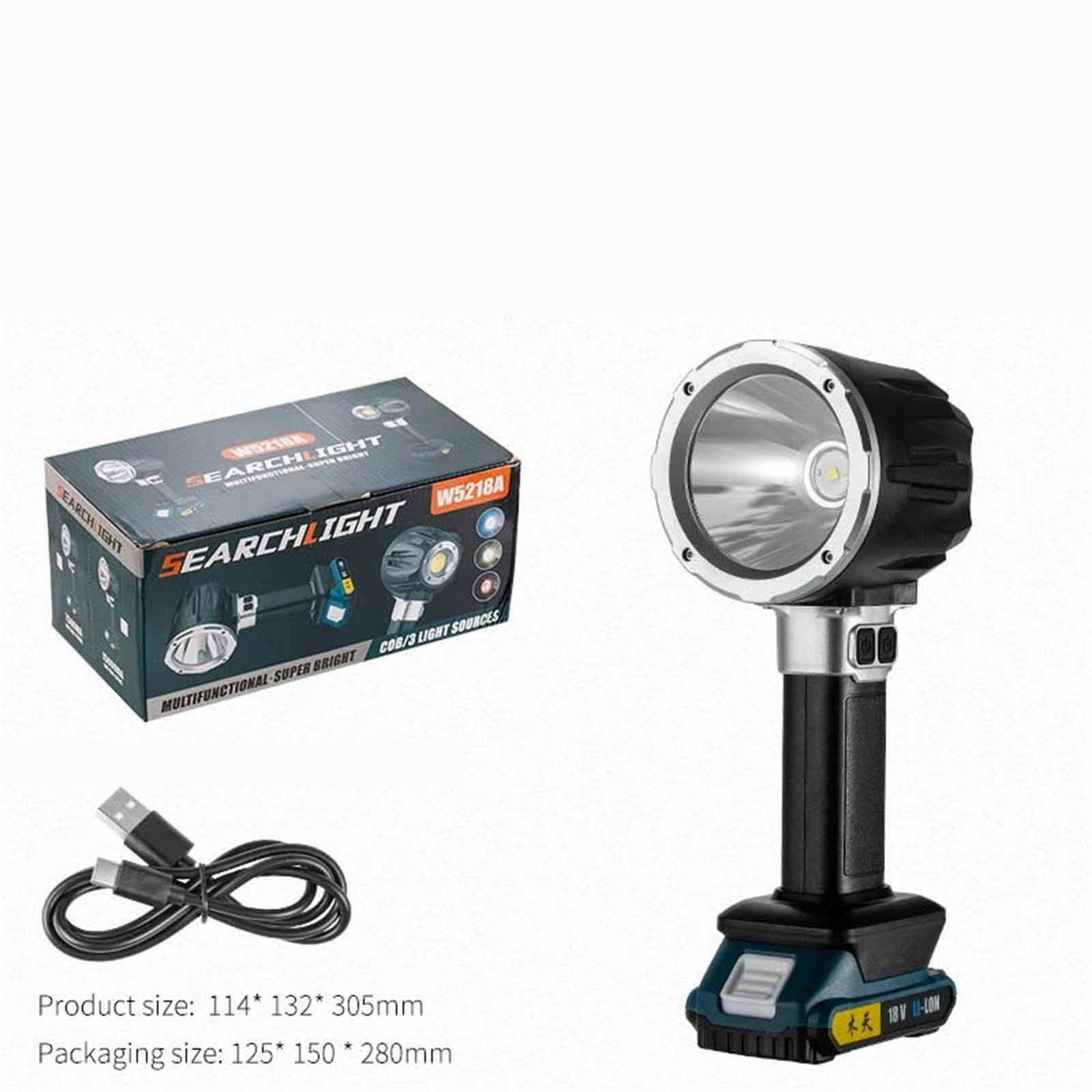 

-Lamp High-Brightness Work Light – Front & Rear Indoor Outdoor LED Searchlight, High-Power Long- One Size