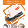 Groove Gap Cleaner Tools Set, 8 Pcs Hand-Held 2 Brush With Dustpan&Tweezer + 2 Sponge Brush With Dustpan + 2 Replacement Sponges +2 Crevice Brushes