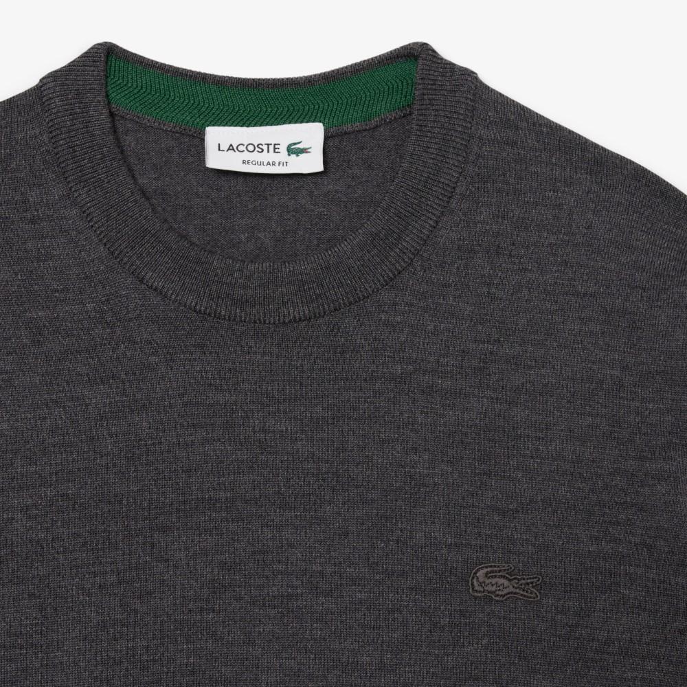 Lacoste Men's Merino Wool Crew Neck Sweater AH1969-55N050