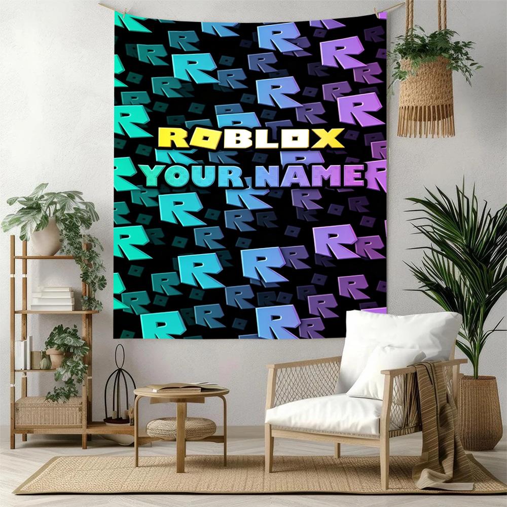 Roblox Custom Wall Tapestry Gift Personalized Tapestry Non-Fading Color Ideal for Home Decor Ideal for All Seasons Gifts For Family Or Friends