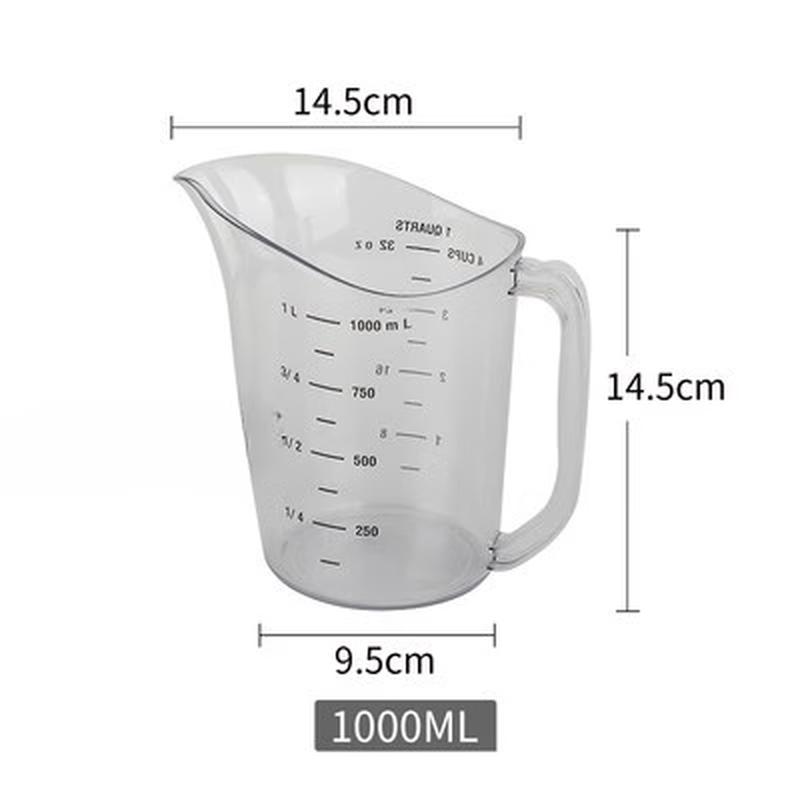 Acrylic Heat-Resistant Slanted Measuring Cup