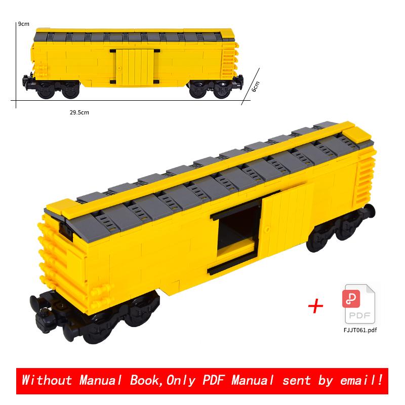 Old Style Railway Caboose MOC Set, Retro Train Guard Wagon Blocks, Hobby Assembly Gift for Train Lovers