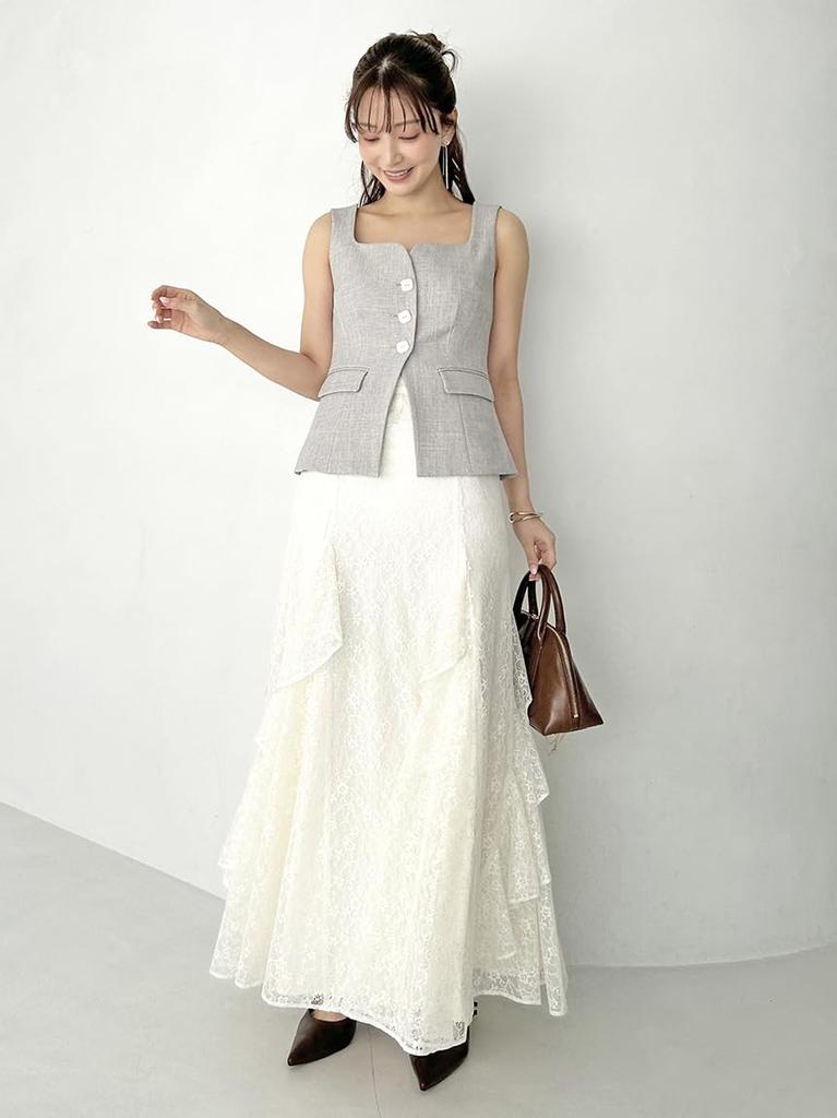 Frill Lace Skirt SWFS252144IVR0