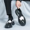 Fashion Thick Bottom Business Derby Shoes Formal Leather Shoes Men's Driving Shoes Wedding Fashion Quality Oxford Pointed Office Shoes
