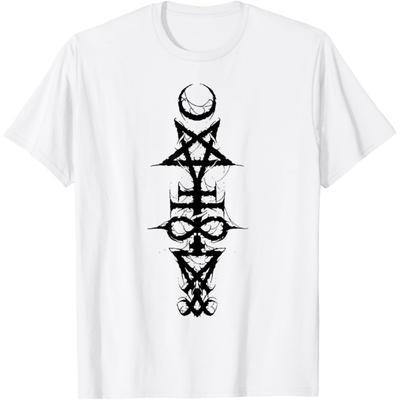 Satanic Symbols Sigil of Lucifer Inverted Pentagram Unholy T-Shirt