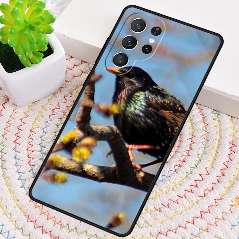 Garden Birds Starling Silicone Phone Case For Samsung Galaxy Note 10 Pro S26 S25 S24 S23 S22 S21 Plus S25Ultra Capa Cover