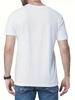 European Size Men's Ski and Snowboard Graphic Casual T-Shirt - Summer Short Sleeve Crew Neck Mountain View Design, Breathable