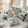 4Pcs/Set 45X45Cm Grid Light Colored Pumpkin Pillowcase Bedroom Sofa Living Room Cushion Cover 100% Polyester Home Decor