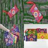 Women Ethnic Handmade Embroidered Wristlet Clutch Bag Vintage Purse Wallet With Elegant Detailing