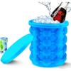 Eiswürfelform,Eiswürfelbehälter,Silikon-Eiswürfelbereiter,Eiswürfel-Eimer mit runden Eiswürfeln,Zum Kühlen,Whisky,Cocktail,Partys,blau