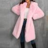 Chaqueta tipo cárdigan de doble vellón para otoño e invierno, chaqueta con capucha cálida de felpa de manga larga de color liso para mujer, abrigo de gran tamaño