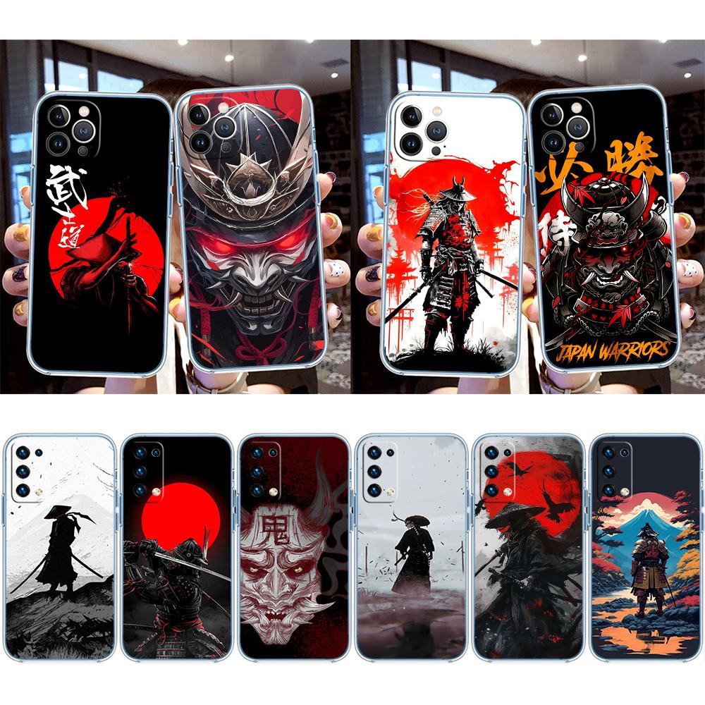 NH34 Japan Samurai Mask Transparent Phone Case for Motorola Moto G7 G8 G9 G84 G85 G73 G24 G15 Z2 Play Power Plus