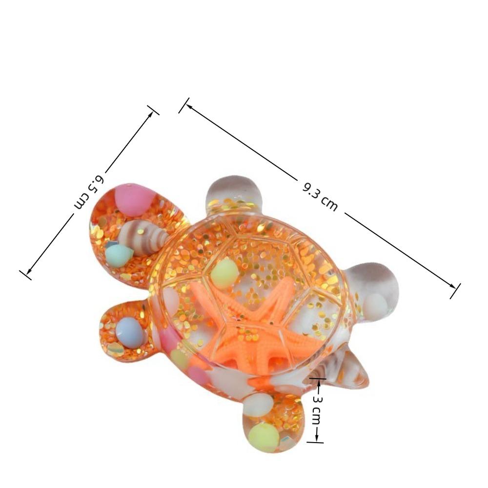 Oil Quicksand Flashing Turtle Ornament Starfish Micro Figurines Turtle Ornament  Desktop Decoration