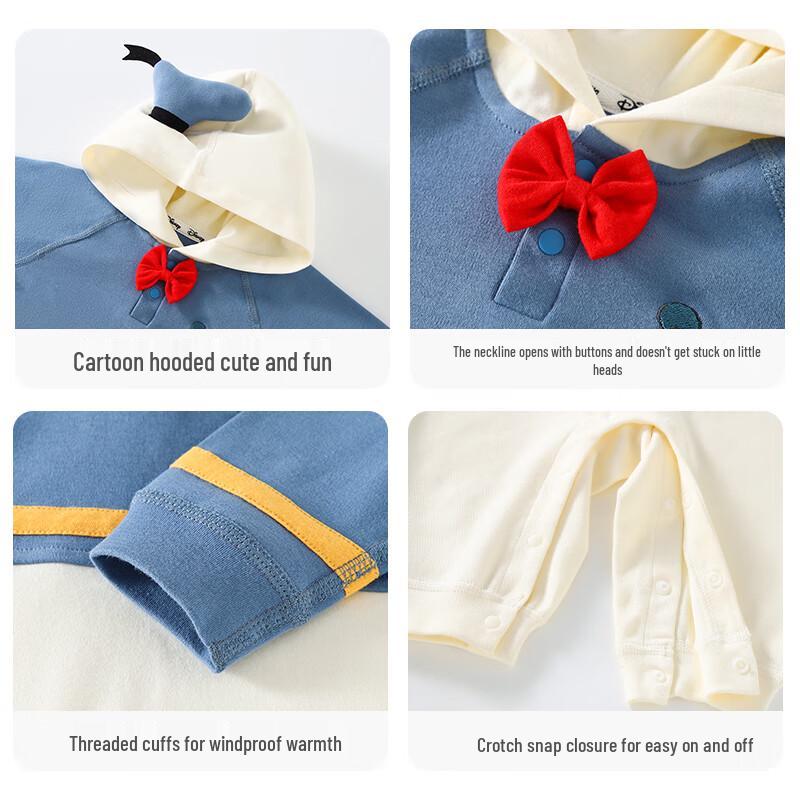 Disney Newborn Baby Donald Duck Hooded Romper