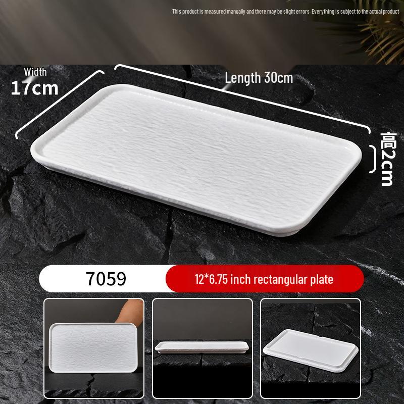 Melamine Faux Porcelain Plates for Hot Pot, Sushi, BBQ & Dessert