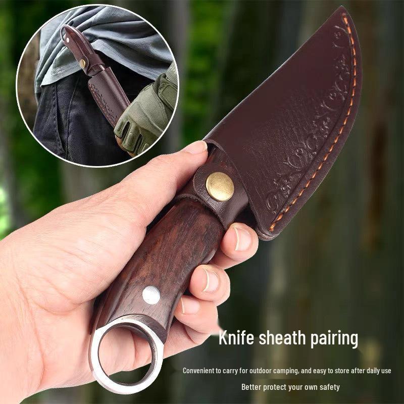 Mongolian Multifunctional Outdoor Knife: High-Hardness Boning & Meat Cutting Tool for Wilderness, Household, and Fruit Use.