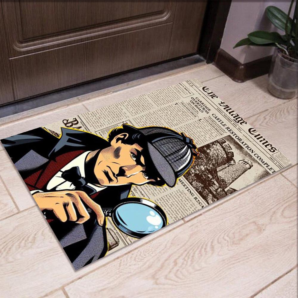 Sherlock Holmes Printed Carpet,Rug,for Office Chair Living Room Bedroom Kitchen Room Decor Gifts.