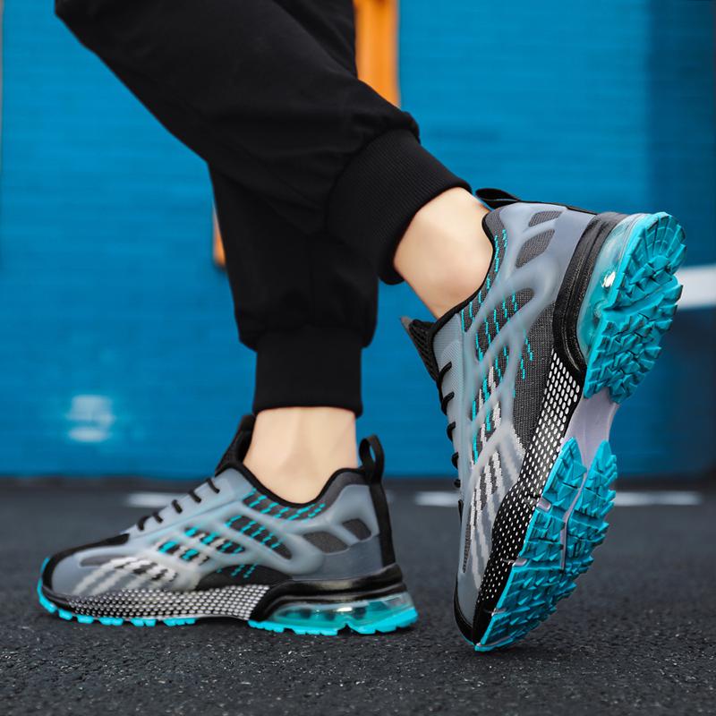 New Youth Running Shoes Air Cushion Cushioned Anti-slip Tidal Shoes Ultra-light Students Net Surface Breathable Sports Shoes