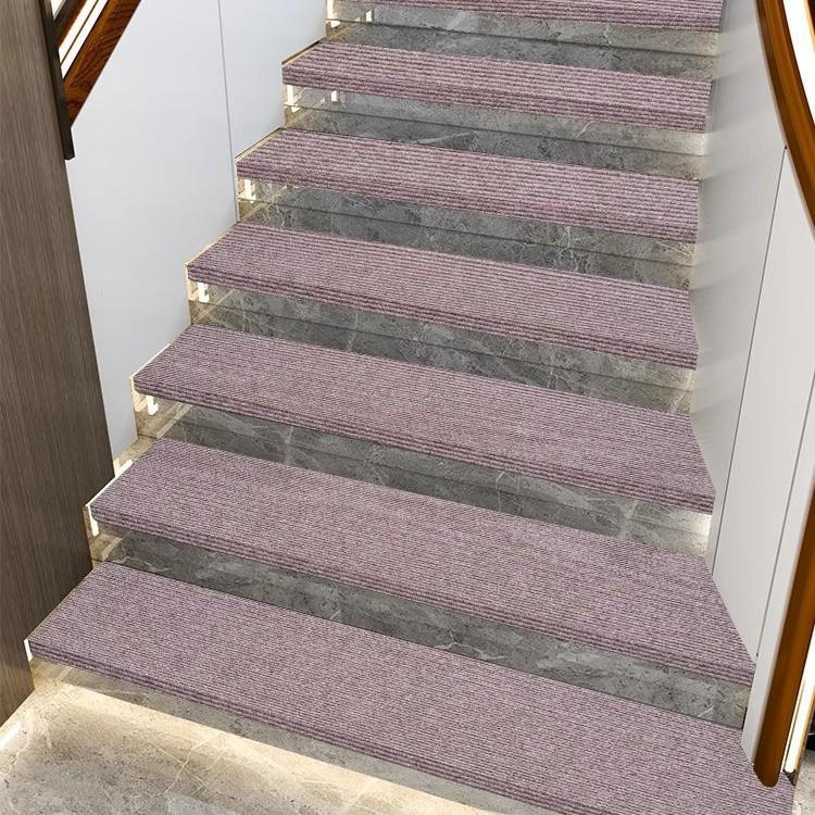 Striped Self-Adhesive Anti-Slip Stair Mat - Light Luxury Carpet Floor Mat