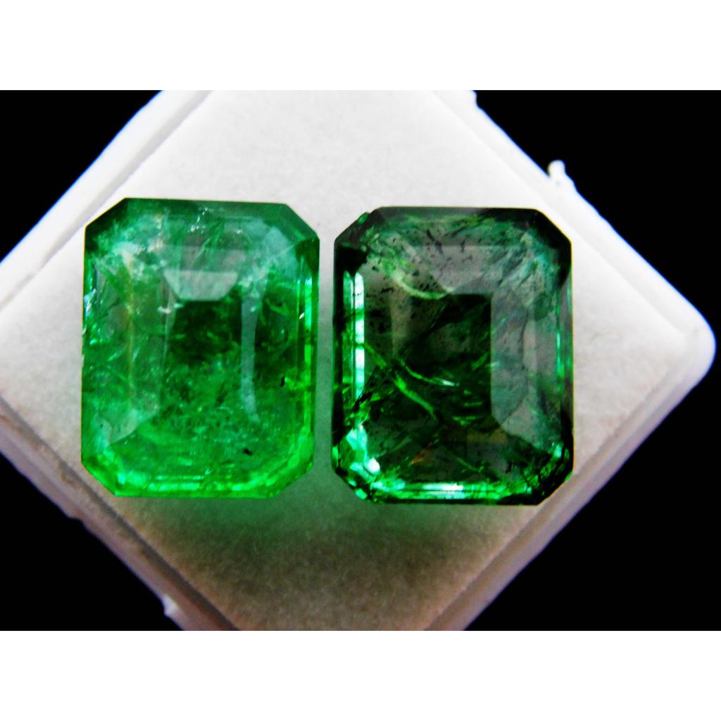 21.80 Ct Natural Colombian Emerald Green CERTIFIED Emerald Cut Loose Gemstone