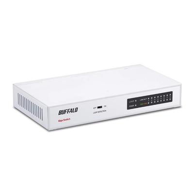 Giga-kompatibles Netzteil mit Metallgehäuse, 8 Ports, weiß, Switch-Hub, japanischer Hersteller, integriert, LSW5-GT-8NS/WH