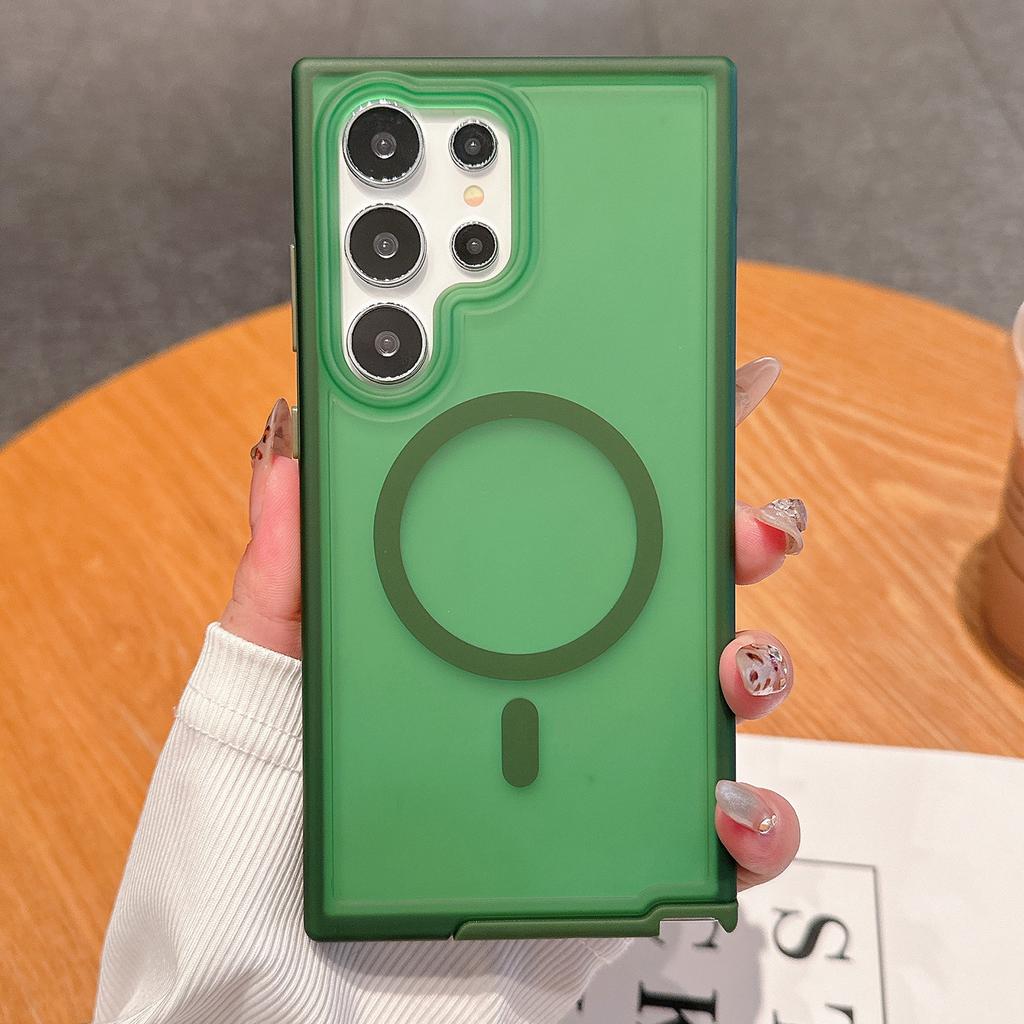 Für Samsung Galaxy S24 Ultra Hülle Kompatibel mit MagSafe Skin Touch TPU+PC Phone Back Cover