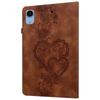Leather Case For iPad 10.2 (2021)/(2020)/(2019)/Air 10.5 Inch (2019) Heart Imprint Foldable Stand Card Slot Stylus Holder Tablet Cover