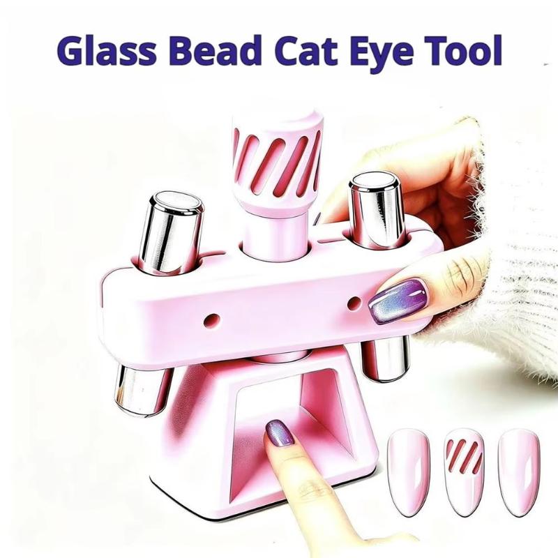 Cat Eye Nail Magnet Tool Adjustable Glass Bead Rustproof Durable Ideal Shiny Effect for Professional Nail Salon Home DIY Manicure