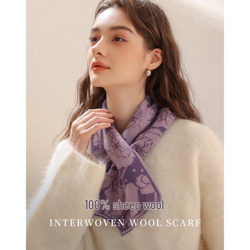 

Women s Pure Wool Short Narrow Scarf