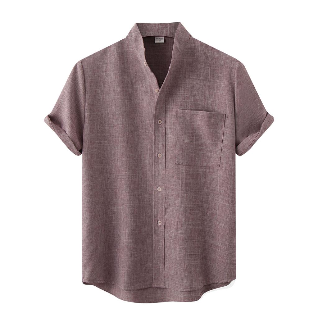 Men Fashion Casual Short-sleeved Slim Shirts Business High-end Men Shirts