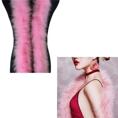 Turkey Feathers Boa 2 Yards for DIY Craft Dancing Wedding Party Costume Ribbon for DIY Dress Craft Clothing