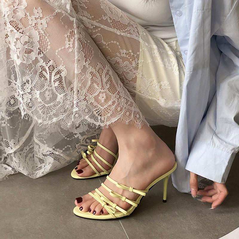 Fashion 2025 New Fashion Butterfly-Knot Ladies High Heels Shoes Luxury Female Slip On Footwear Round Toe Women Heels Pumps Slides Shoes