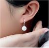 2021 925 Silver Jewelry Flashing Round Hoop Earrings for Women