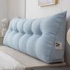 Headboard Pillow with Side Pocket Linen Triangular Headboard Wedge Cushion Bed Bolster Cushion for Shoulder Back Waist Support Dorm Home Bedroom