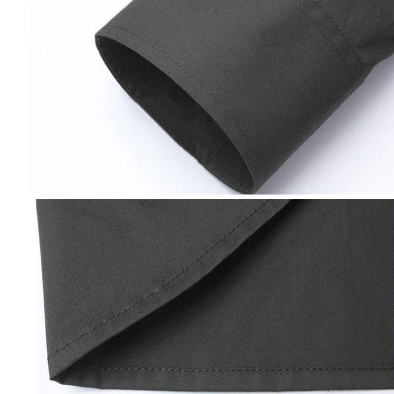 Men Business Tees Casual Shirts Stretch Cardigan Button Down Undies Long Sleeve Dress T-shirts Solid Color Top Male Clothing