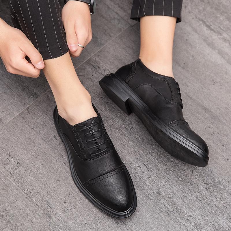 Men’s Shoes Brogues Dress Formal Leather Business Derby Shoes Wingtip Tuxedo Wedding Shoes Over Sized