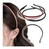 Rhodri Miche Thin Headband Faux Leather Elegant Simple Adult Casual Stylish Hair Accessories Korean Style Women's Comfortable Headband 3 Piece Set