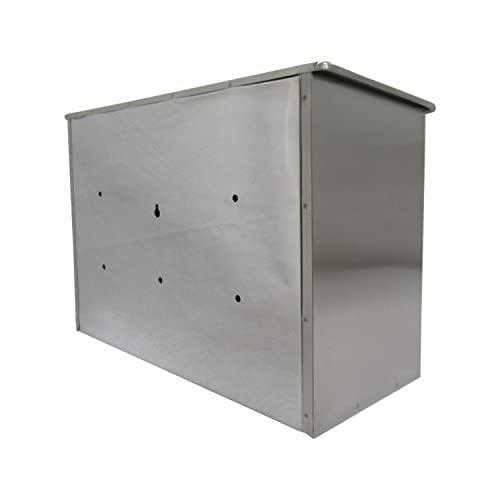 GREEN LIFE PS-30H Wall-Mounted Stainless Steel Mailbox (Made in Japan) - Fits A4 Size Items and Compatible with Padlocks