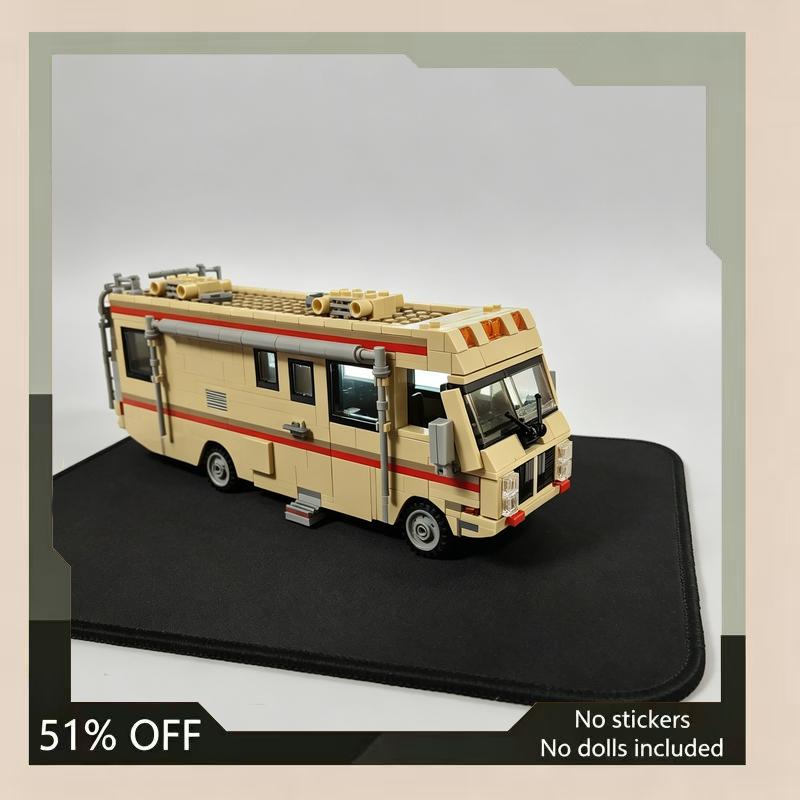 678PCS RV Model MOC Vehicle Custom Puzzle DIY Creative Assembly Building Blocks Toy Collection Display Gift
