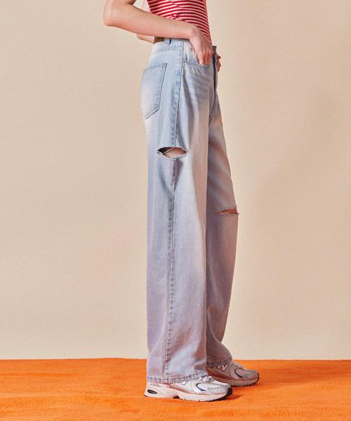 HAINT Forel Cut Wide Denim Pants