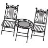 3in1 Iron Miniature Table And Chair Model For Crafting Miniature Dollhouses Display Craft Model Project Landscaping