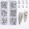 Glitter Rhinestones AB-Flat Back Shiny Stones Nail Art Decoration Mixed Sizes Nail Gems Crystal Strass Accessories