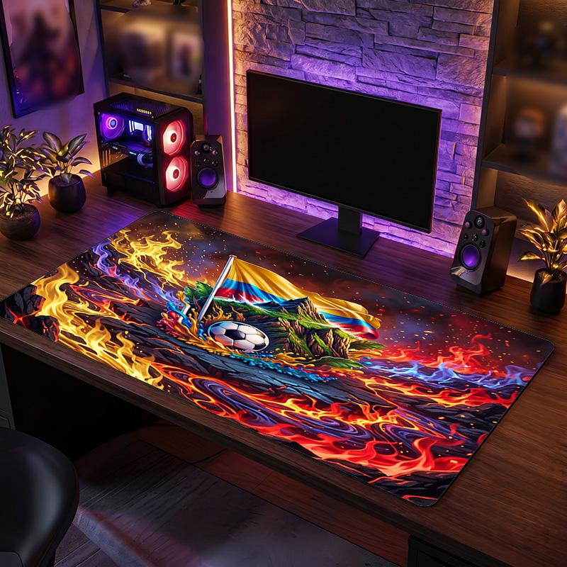 Colombia Football Crest Mouse Pad, Extended Non Slip Rubber Desk Mat for Gaming Office Laptop Fan Gift