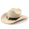 Classic suede brim western cowboy hat for men and women - outdoor travel hat with rolled brim, ethnic style fedora, felt hat