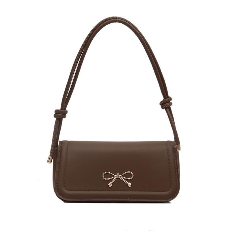 2025 new small square bag bow casual indentation trendy fashion solid color design foreign style messenger handbag bag